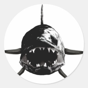 fangs classic round sticker