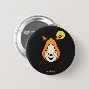 Fangs For Nothing Cute Fox Vampire Halloween Pun 6 Cm Round Badge