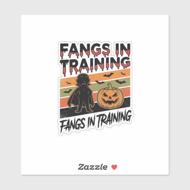 Fangs in Training Funny Vampire Halloween Shirt (Sheet)