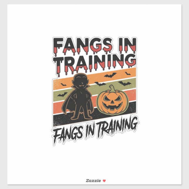 Fangs in Training Funny Vampire Halloween Shirt (Sheet)