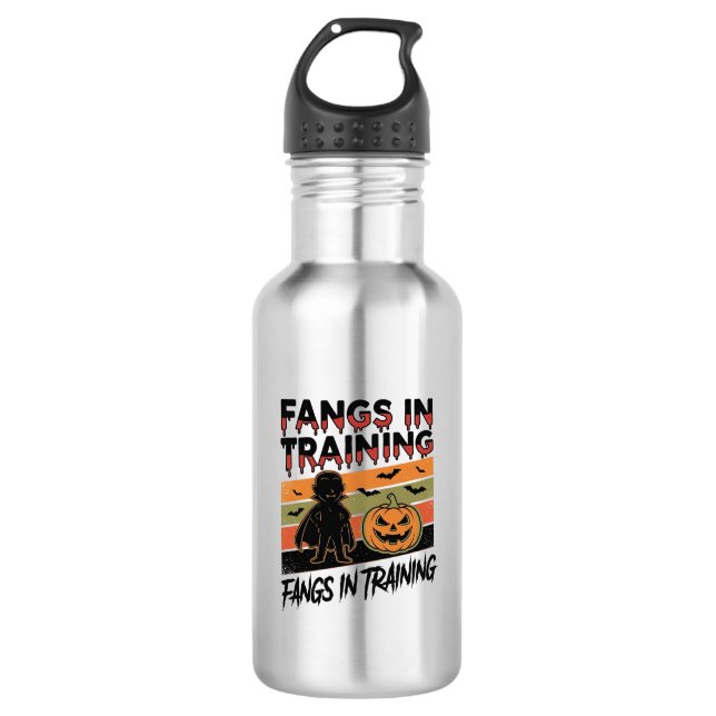 Fangs in Training Funny Vampire Halloween Shirt 532 Ml Water Bottle (Front)