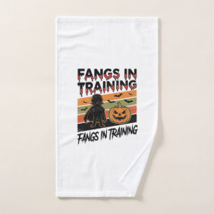 Fangs in Training Funny Vampire Halloween Shirt Hand Towel