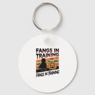 Fangs in Training Funny Vampire Halloween Shirt Key Ring