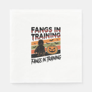 Fangs in Training Funny Vampire Halloween Shirt Napkin