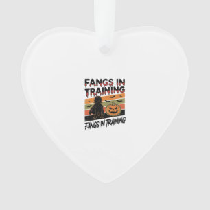 Fangs in Training Funny Vampire Halloween Shirt Ornament