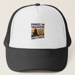 Fangs in Training Funny Vampire Halloween Shirt Trucker Hat