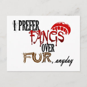 Fangs over Fur Postcard