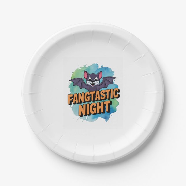 Fangtastic Night Paper Plate (Front)