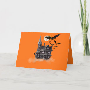 Fangtastic Orange Halloween Card