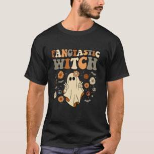 Fangtastic Witch Halloween Ghost Outfit Costume Re T-Shirt