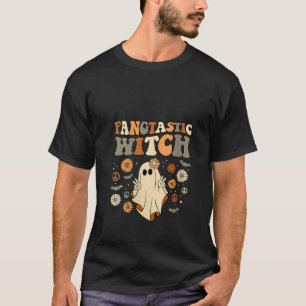 Fangtastic Witch Halloween Ghost Outfit Costume Re T-Shirt