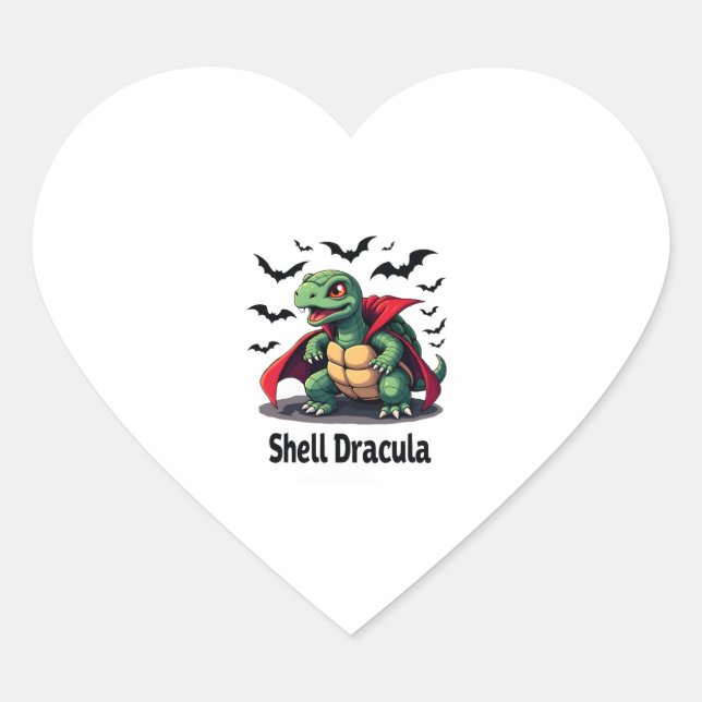 Fangy Turtle Heart Sticker (Front)