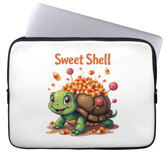 Fangy Turtle Laptop Sleeve (Front)