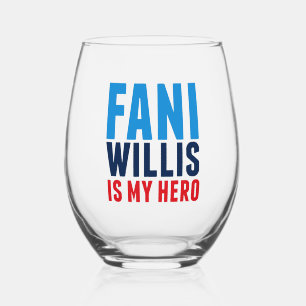 Fani Willis is My Hero Stemless Wine Glass