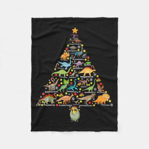 Fanny Dinosaur Christmas Tree Cute Dino Xmas For K Fleece Blanket