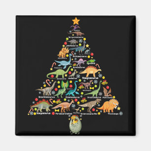Fanny Dinosaur Christmas Tree Cute Dino Xmas Gifts Magnet