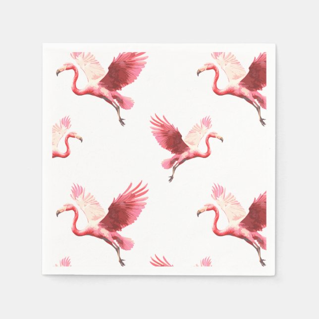 Fanny Flamingo cocktail napkins (Front)