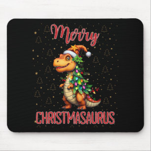 Fanny Merry Christmasaurus Dinosaur Christmas Tree Mouse Mat