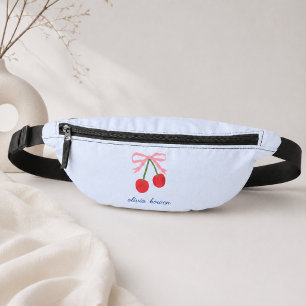 Fanny Pack   Cherry Coquette Bow Cute Illustration