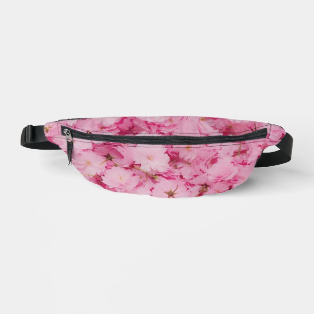 Fanny Pack Pink Cherry Blossom Floral Botanical (Front)