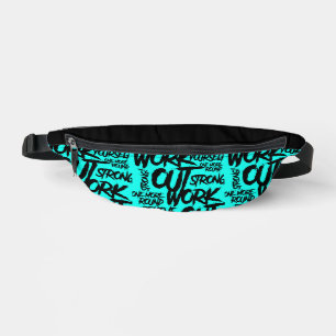 Fanny Pack Workout Motivation Teal Gym Bold