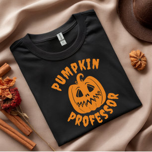 Fanny pumpkin Professor orange typography T-Shirt