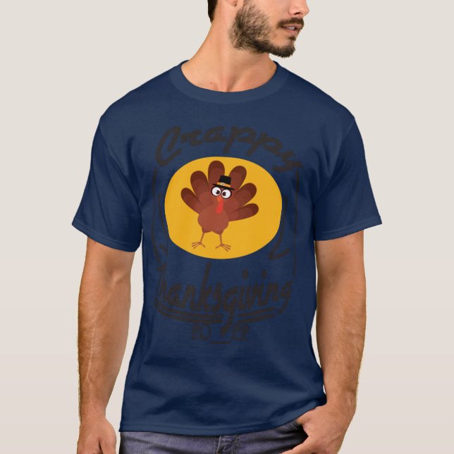 Fanny Thanksgiving Mum Gift Crappy Design Distanci T-Shirt (Front)