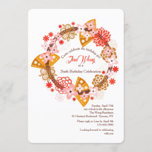 Fans and Flowers Invitation