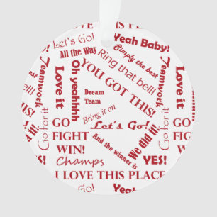 Fans Cheer Words of Encouragement Ornament