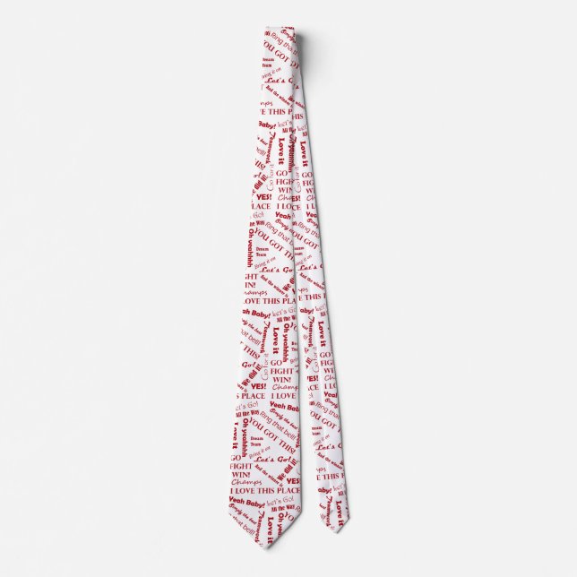 Fans Cheer Words of Encouragement Tie (Front)