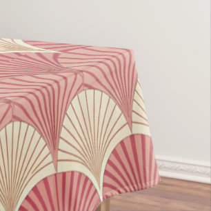 Fans Pink Mid-Century Tablecloth