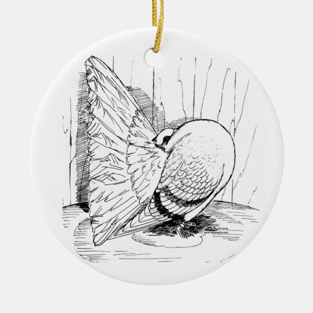 Fantail 1978 Saddle Ceramic Tree Decoration (Front)