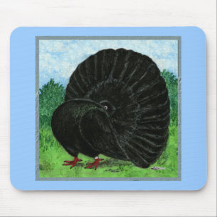 Fantail:  Black Mouse Mat