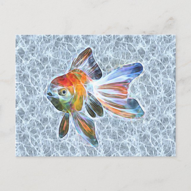 Fantail Goldfish Light Flare Postcard (Front)