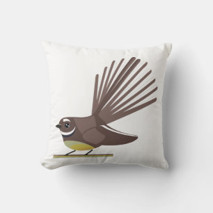 Fantail New Zealand bird Vector Cushion
