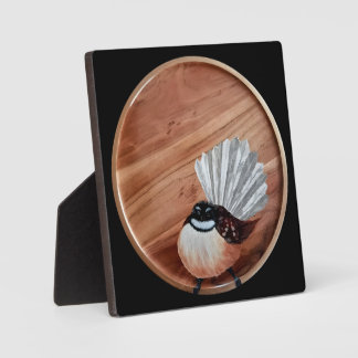 Fantail Painting on Wood Print Plaque