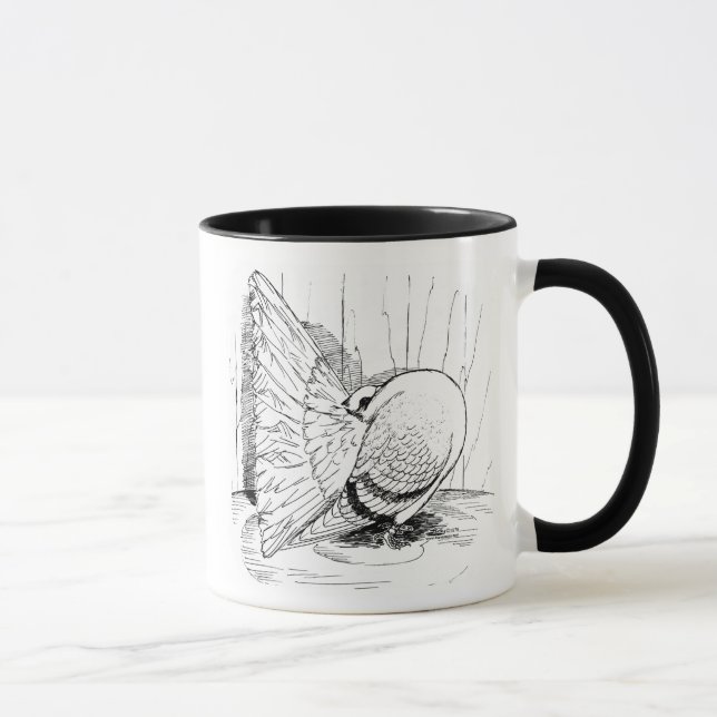 Fantail Pigeon 1978 Saddle Mug (Right)