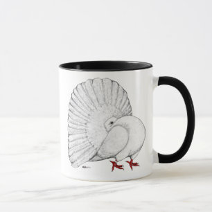 Fantail Pigeon White Mug