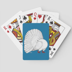Fantail Pigeon White Playing Cards