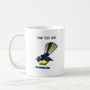 Fantail riso print style coffee mug