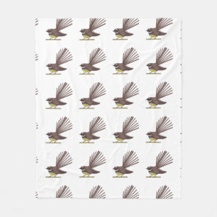 fantail sq no background fleece blanket