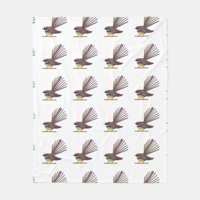 fantail sq no background fleece blanket (Front)