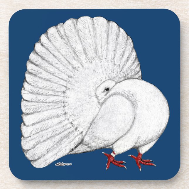 Fantail:  White Coaster (Front)