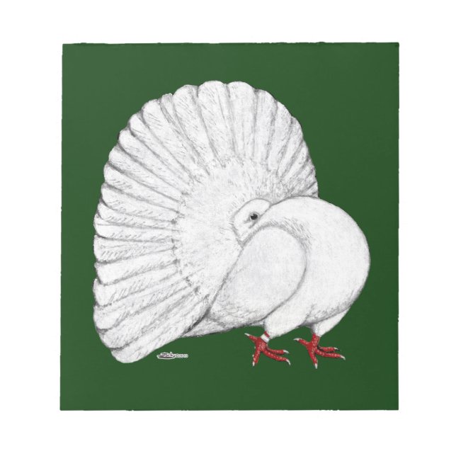 Fantail:  White Notepad (Front)