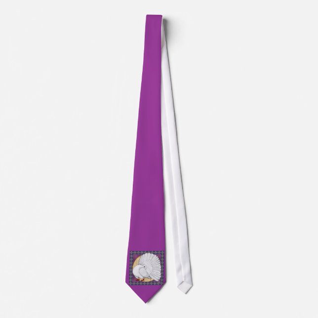 Fantail:  White With Background Tie (Front)