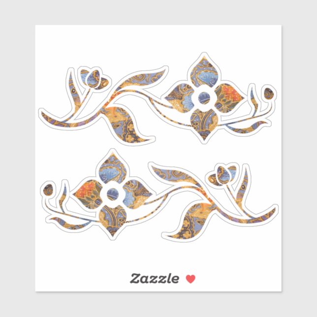 Fantasia Batik Flowers Sticker (Sheet)