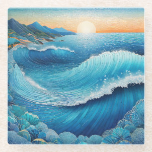 Fantasia Waters Seascape Glass Coaster