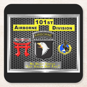 Fantastic 101st Airborne Division Square Paper Coaster