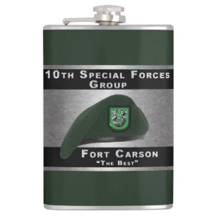 Fantastic 10th Special Forces Group Hip Flask
