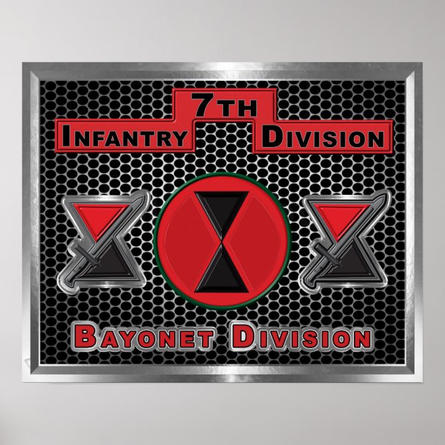 Fantastic 7th Infantry Division “Bayonet Division” Poster (Front)